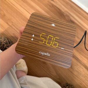 Capello Wood Grain Digital Alarm Clock